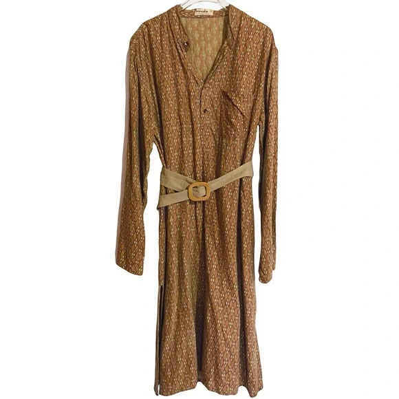 Lagenlook Rust Orange Oversized Dress - Fabindia Kurtas size L / XL (42)